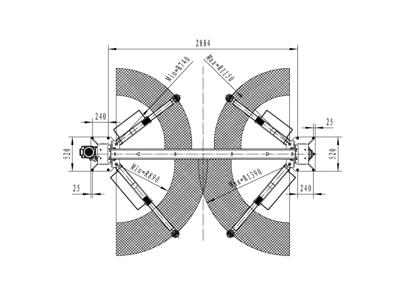 2-søylet løftebukk uten bunnramme - Hydraulisk - 4200kg. - Basic line (JA4200T-CF)